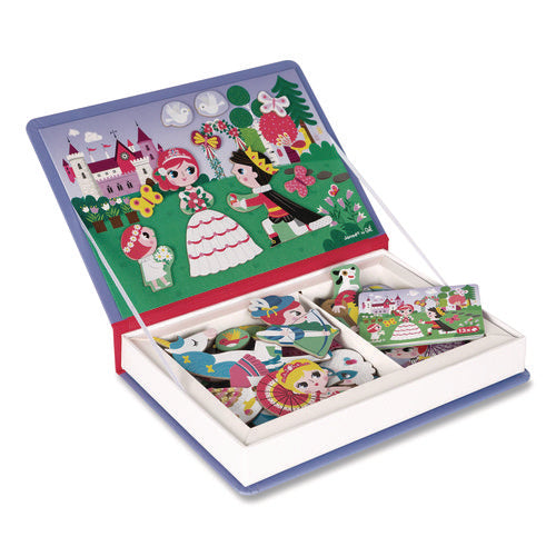 Image of Janod® Magneti'books, Princesses, 62 Pieces (7 Cards, 55 Magnetic Shapes), Ages 3 to 8