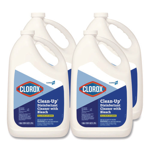Image of Clorox® CloroxPro Clean-Up Disinfectant Cleaner with Bleach, 128 oz Refill Bottle, 4/Carton