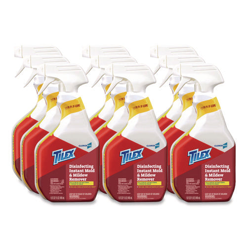 Image of Tilex® CloroxPro Disinfecting Instant Mold and Mildew Remover, 32 oz Smart Tube Spray, 9/Carton