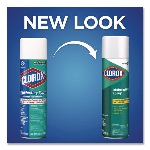 Image of Clorox® Disinfecting Spray, Fresh, 19 Oz Aerosol Spray, 12/carton