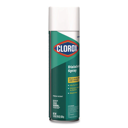 Image of Clorox® Disinfecting Spray, Fresh, 19 Oz Aerosol Spray, 12/carton