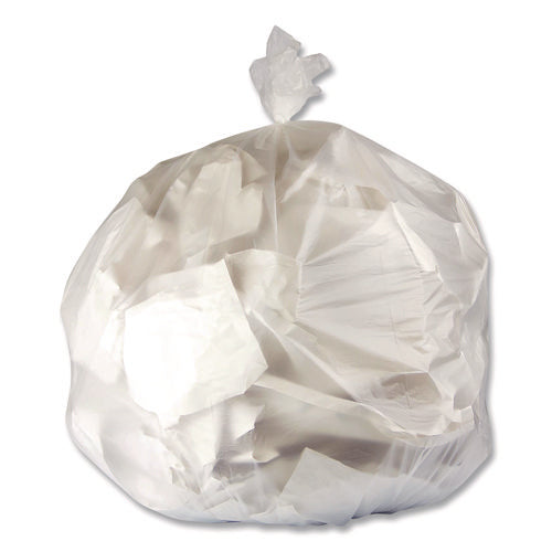 Image of Heritage High-Density Waste Can Liners, 33 gal, 11 mic, 33 x 40, Natural, Roll, 25 Bags/Roll, 20 Rolls/Carton