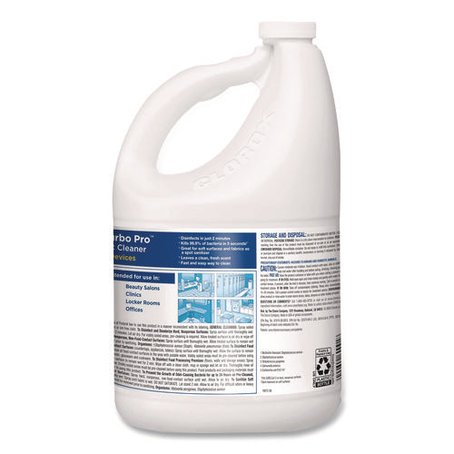 Image of Clorox® Turbo Pro Disinfectant Cleaner For Sprayer Devices, 121 Oz Bottle, 3/carton