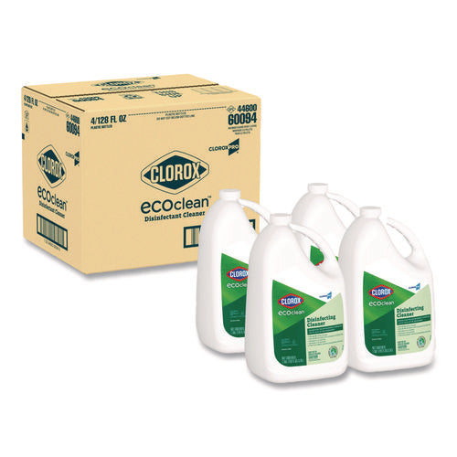 Image of Clorox® Clorox Pro EcoClean Disinfecting Cleaner, Unscented, 128 oz Refill Bottle, 4/Carton