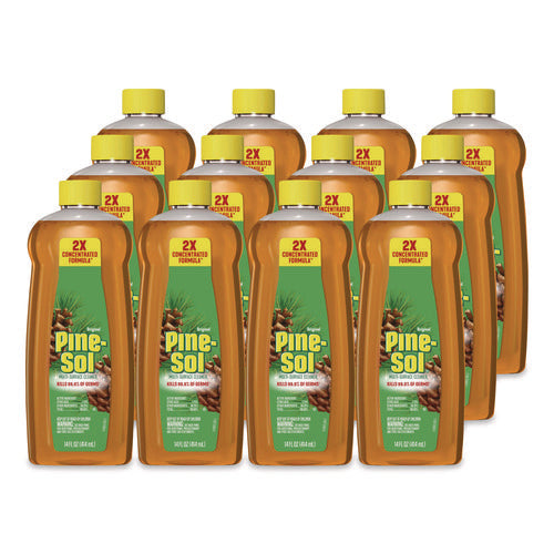 Image of Pine-Sol® Multi-Surface Cleaner Disinfectant Concentrated, Pine Scent, 14 oz Bottle, 12/Carton