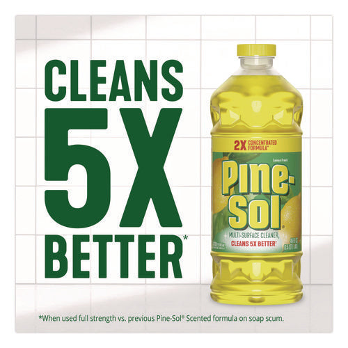 Image of Pine-Sol® Multi-Surface Cleaner Concentrated, Lemon Fresh Scent, 14 oz Bottle, 12/Carton