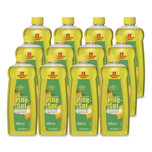 Image of Pine-Sol® Multi-Surface Cleaner Concentrated, Lemon Fresh Scent, 14 oz Bottle, 12/Carton