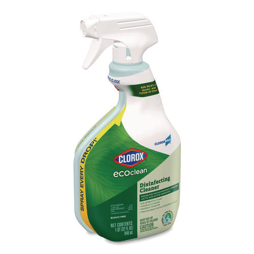 Image of Clorox® Clorox Pro EcoClean Disinfecting Cleaner, Unscented, 32 oz Spray Bottle, 9/Carton