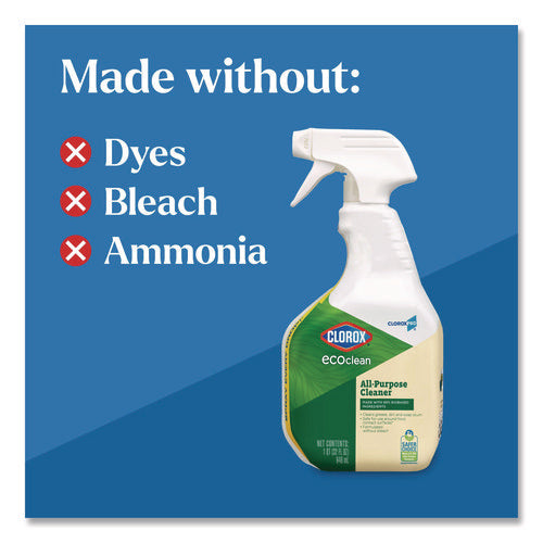 Image of Clorox® Clorox Pro EcoClean All-Purpose Cleaner, Unscented, 32 oz Spray Bottle, 9/Carton