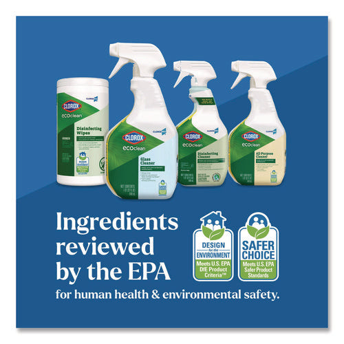 Image of Clorox® Clorox Pro EcoClean Glass Cleaner, Unscented, 32 oz Spray Bottle, 9/Carton