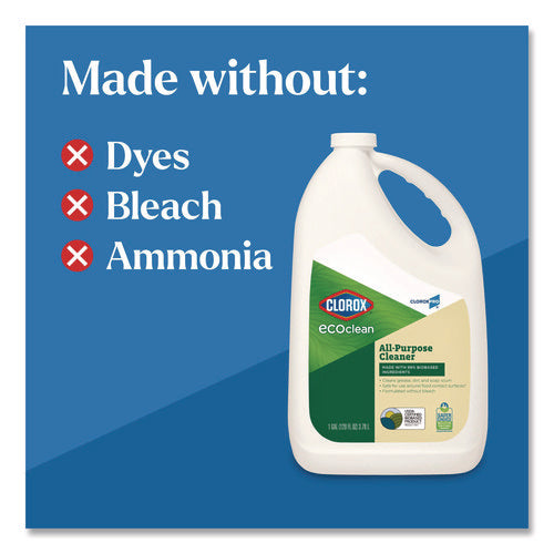 Image of Clorox® Clorox Pro EcoClean All-Purpose Cleaner, Refill, Unscented, 128 oz Bottle, 4/Carton