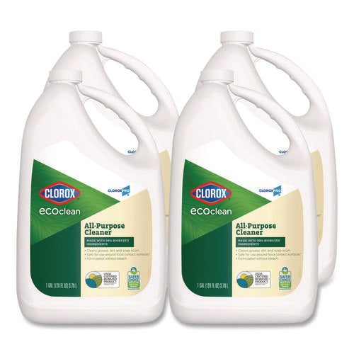 Image of Clorox® Clorox Pro EcoClean All-Purpose Cleaner, Refill, Unscented, 128 oz Bottle, 4/Carton