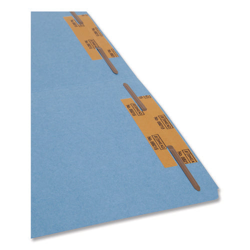 Image of Smead Reinforced Self-Adhesive Two-Prong Fastener Base and Compressor Sets, 2" Capacity, 2.75" Center to Center, Brown, 100/Box