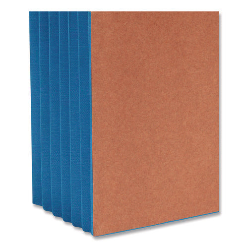 Image of Smead Redrope Drop-Front End Tab File Pockets, Fully Lined 6.5" High Gussets, 5.25" Expansion, Letter Size, Redrope/Blue, 10/Box