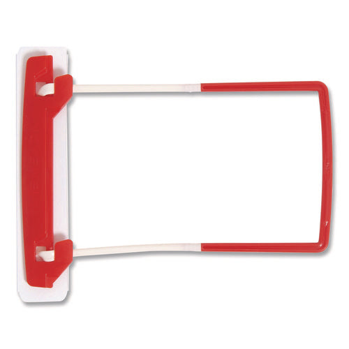 Image of Smead U-Clip Bonded Fasteners, 2" Capacity, 2.75" Center To Center, Red/white, 100/box