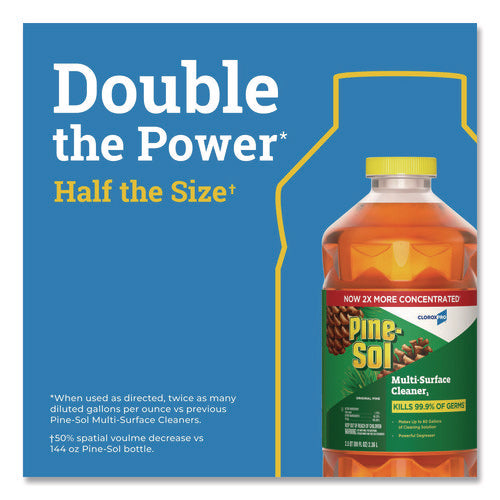 Image of Pine-Sol® CloroxPro Multi-Surface Cleaner Disinfectant Concentrated, Original Pine Scent, 80 oz Bottle, 3/Carton