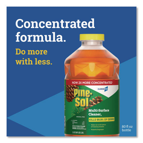 Image of Pine-Sol® CloroxPro Multi-Surface Cleaner Disinfectant Concentrated, Original Pine, 80 oz Bottle