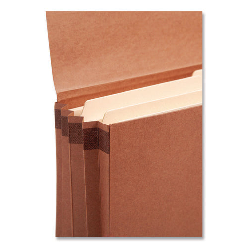 Image of Smead Redrope Expanding Wallets, 3.5" Expansion, 1 Section, Cloth Tie Closure, Legal Size (9.5" x 14.75"), Redrope