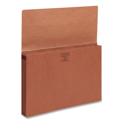 Image of Smead Redrope Expanding Wallets, 3.5" Expansion, 1 Section, Cloth Tie Closure, Legal Size (9.5" x 14.75"), Redrope