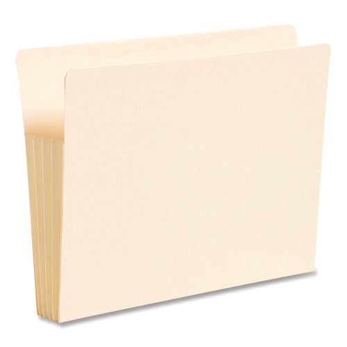 Image of Smead Manila End Tab Tuff Pockets, 3.5" Expansion, Letter Size, Manila, 10/box