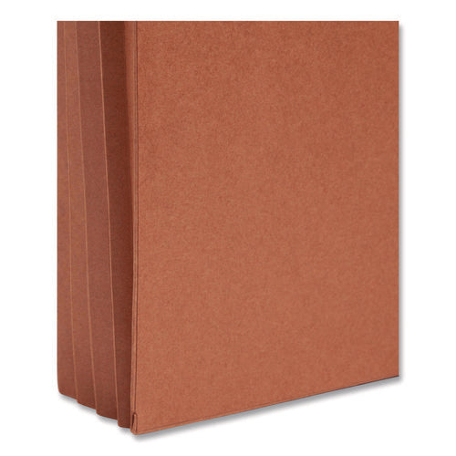 Image of Smead Redrope Expanding Wallets, 3.5" Expansion, 1 Section, Cloth Tie Closure, Legal Size (9.5" x 14.75"), Redrope