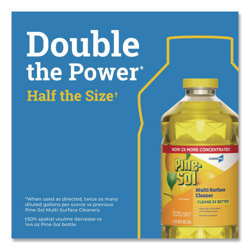 Image of Pine-Sol® CloroxPro Multi-Surface Cleaner Concentrated, Lemon Fresh Scent, 80 oz Bottle