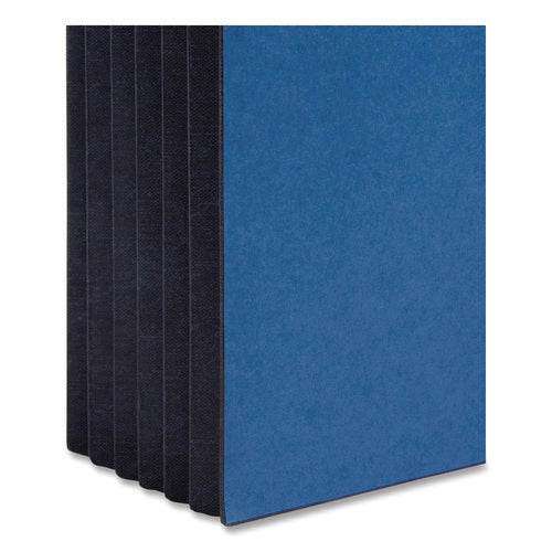 Image of Smead Extra-Wide Expanding Wallets with Elastic Cord, 5.25" Expansion, 1 Section, Elastic Cord Closure, Letter Size, Navy Blue