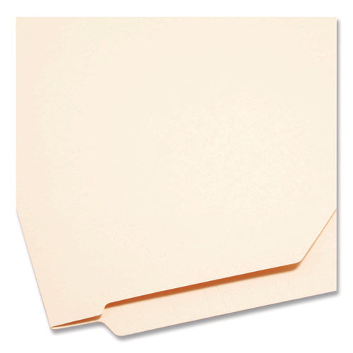 Image of Smead End Tab Jackets With Reinforced Tabs, Straight Tab, Legal Size, 11-Pt Manila, 100/box