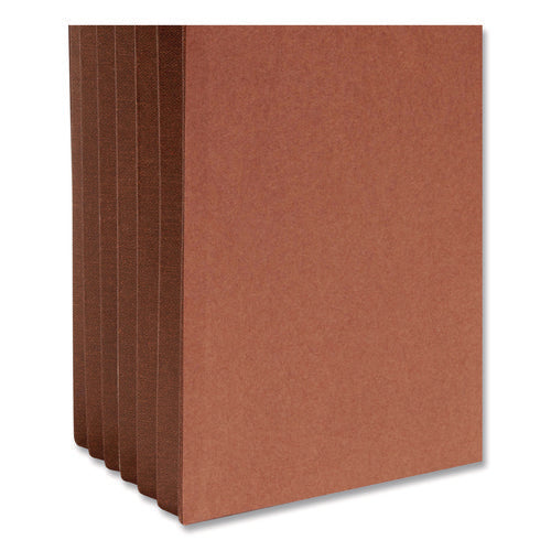 Image of Smead Redrope End Tab Wallets, 5.25" Expansion, 1 Section, Elastic Cord Closure, Straight Tabs, Letter Size, Redrope, 10/Box