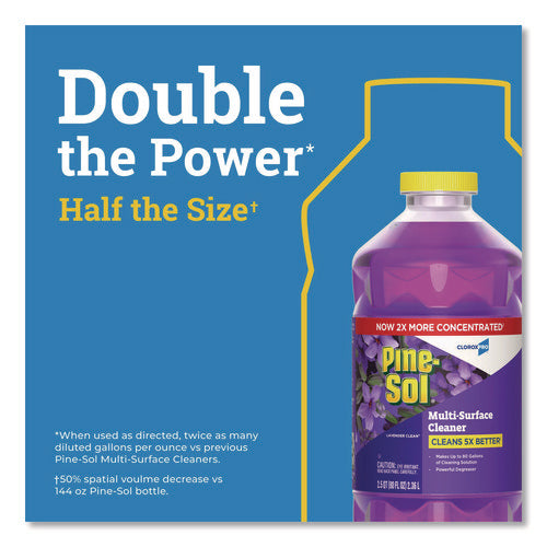 Image of Pine-Sol® CloroxPro Multi-Surface Cleaner Concentrated, Lavender Clean Scent, 80 oz Bottle, 3/Carton