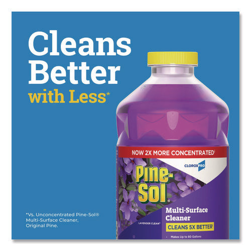 Image of Pine-Sol® CloroxPro Multi-Surface Cleaner Concentrated, Lavender Clean Scent, 80 oz Bottle, 3/Carton
