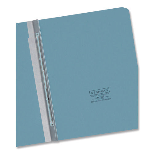 Image of Smead Prong Fastener Premium Pressboard Report Cover, Two-Piece Prong Fastener, 3" Capacity, 8.5 x 11, Blue