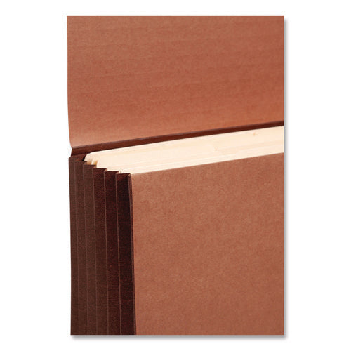 Image of Smead TUFF Expanding Wallets, 5.25" Expansion, 1 Section, Elastic Cord Closure, Legal Size, Redrope