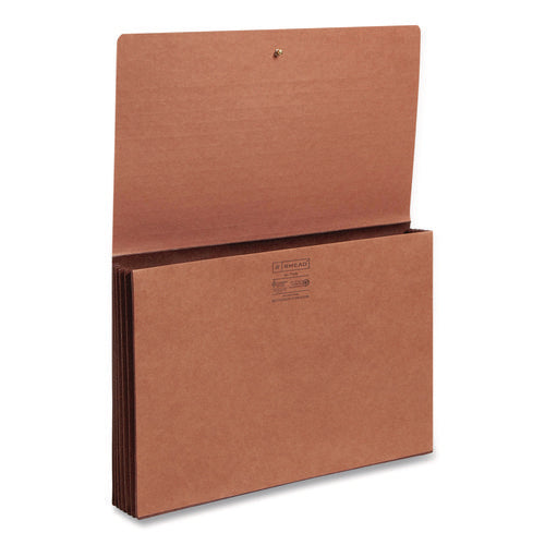 Image of Smead TUFF Expanding Wallets, 5.25" Expansion, 1 Section, Elastic Cord Closure, Legal Size, Redrope