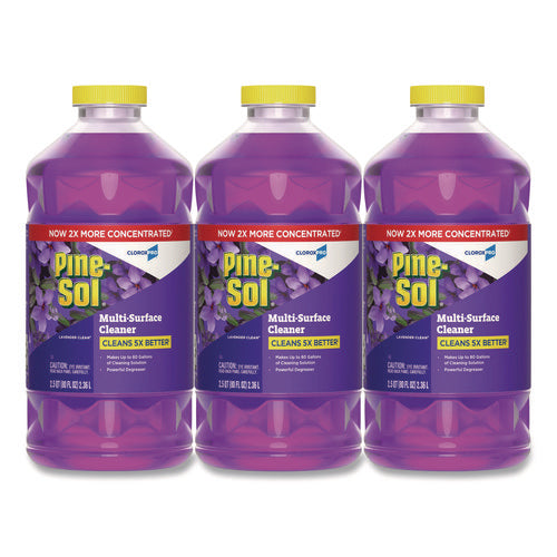 Image of Pine-Sol® CloroxPro Multi-Surface Cleaner Concentrated, Lavender Clean Scent, 80 oz Bottle, 3/Carton