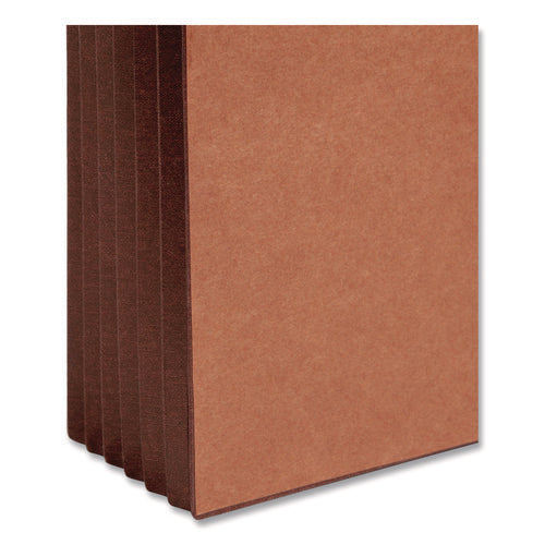 Image of Smead TUFF Expanding Wallets, 5.25" Expansion, 1 Section, Elastic Cord Closure, Legal Size, Redrope