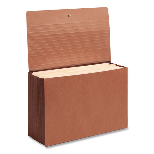 Image of Smead TUFF Expanding Wallets, 7" Expansion, 1 Section, Elastic Cord Closure, Legal Size, Redrope
