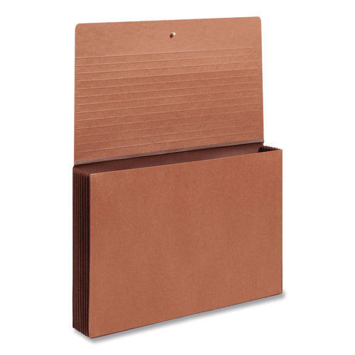 Image of Smead TUFF Expanding Wallets, 7" Expansion, 1 Section, Elastic Cord Closure, Legal Size, Redrope