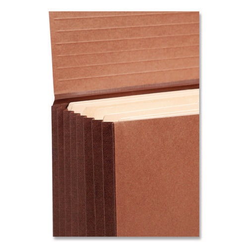 Image of Smead TUFF Expanding Wallets, 7" Expansion, 1 Section, Elastic Cord Closure, Legal Size, Redrope