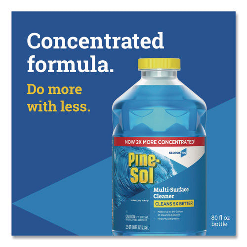 Image of Pine-Sol® CloroxPro Multi-Surface Cleaner Concentrated, Sparkling Wave Scent, 80 oz Bottle