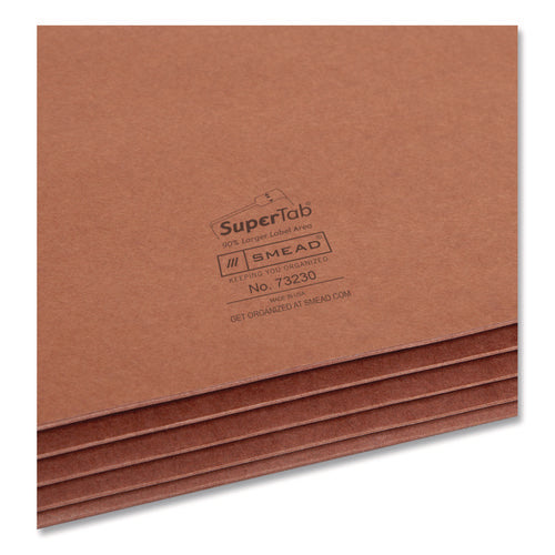 Image of Smead Supertab Pockets, 3.5" Expansion, Letter Size, Redrope, 25/box
