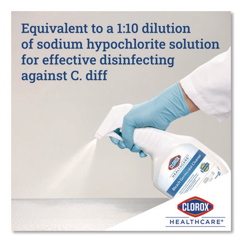 Image of Clorox Healthcare® Bleach Germicidal Cleaner, 32 Oz Pull-Top Bottle, 6/carton