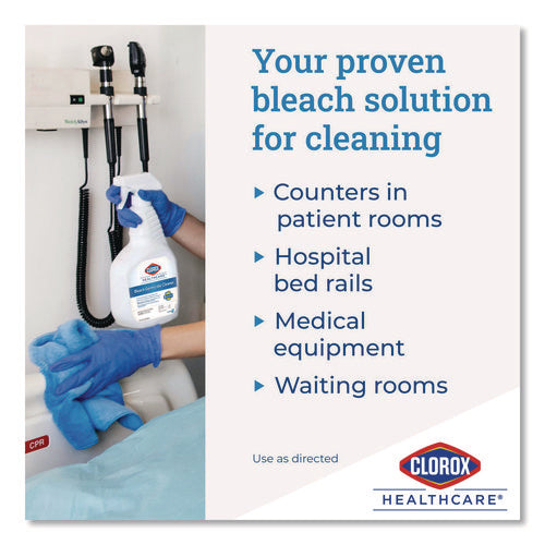 Image of Clorox Healthcare® Bleach Germicidal Cleaner, 32 Oz Pull-Top Bottle, 6/carton