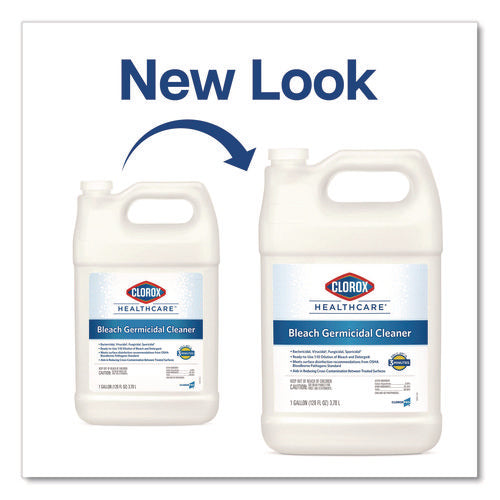 Image of Clorox Healthcare® Bleach Germicidal Cleaner, 128 Oz Refill Bottle, 4/carton