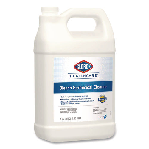 Image of Clorox Healthcare® Bleach Germicidal Cleaner, 128 Oz Refill Bottle, 4/carton