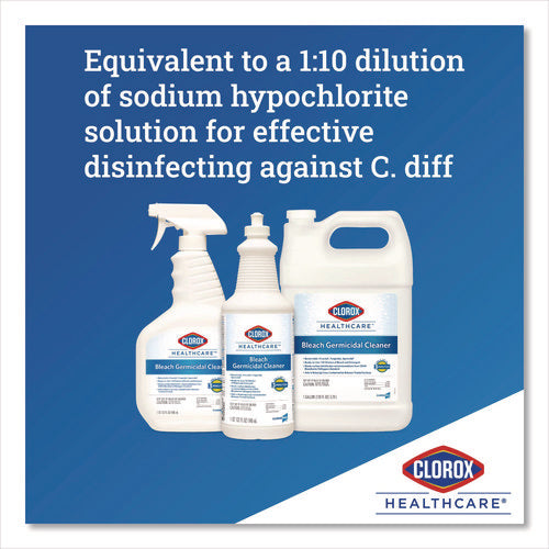 Image of Clorox Healthcare® Bleach Germicidal Cleaner, 128 Oz Refill Bottle, 4/carton