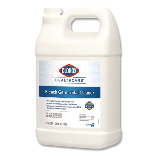 Image of Clorox Healthcare® Bleach Germicidal Cleaner, 128 Oz Refill Bottle, 4/carton