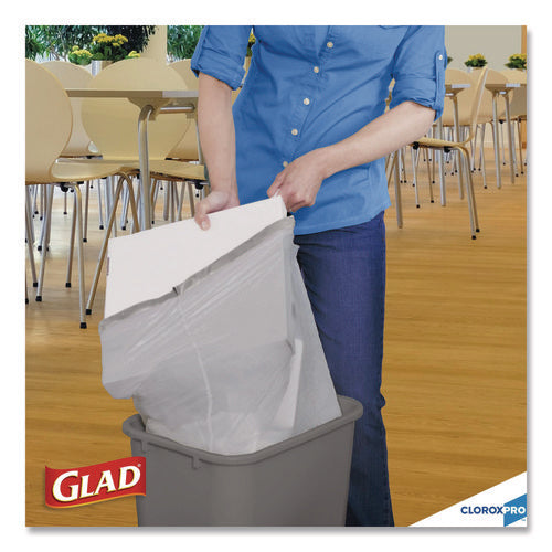 Image of Glad® CloroxPro ForceFlex Tall Kitchen Drawstring Trash Bags, 13 gal, 23.75 x 24.88, Gray, 100/Box