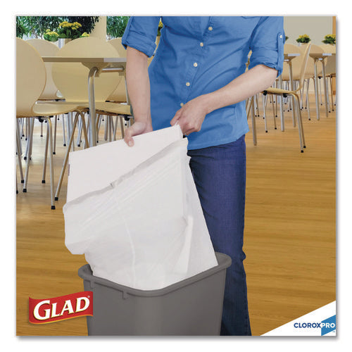 Image of Glad® CloroxPro ForceFlex Tall Kitchen Drawstring Trash Bags, 13 gal, 24 x 27.38, Gray, 100 Bags/Box, 4 Boxes/Carton