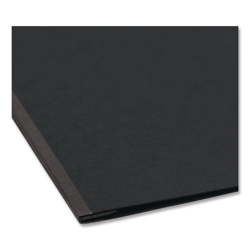 Image of Smead Prong Fastener Premium Pressboard Report Cover, Two-Piece Prong Fastener, 2" Capacity,  8.5 x 11, Black/Black